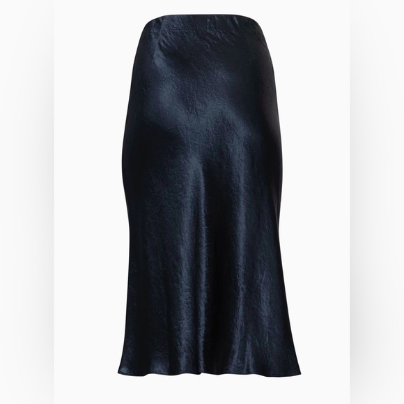 Babaton High Rise Satin Slip Mini Skirt, Size 8 - Admiral/Navy Blue - Picture 7 of 9